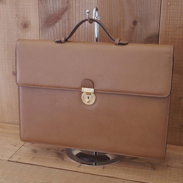 ★(伊)サルヴァトーレ・フェラガモ/Ferragamo【定価10万円以上★レザー/ブリーフケース】メンズ/ビジネス/バッグ/茶/革/鞄/Salvatore★N5711