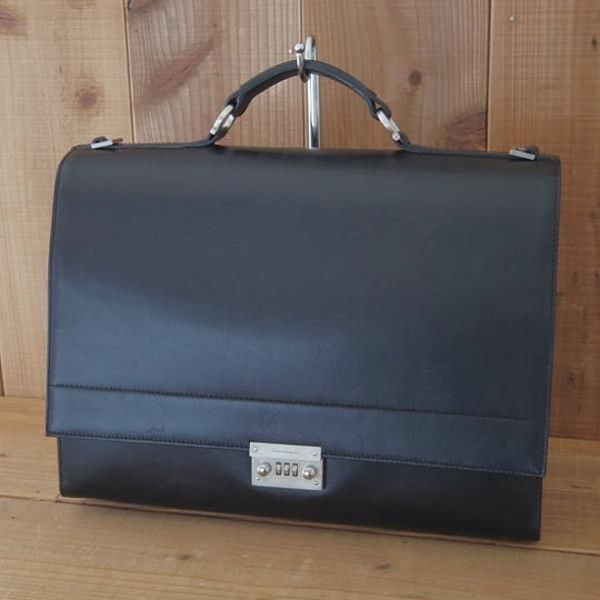 極上★(伊)サルヴァトーレ・フェラガモ/Ferragamo【定価10万円以上★レザー/ブリーフケース】ビジネス/バッグ/黒/革/鞄/Salvatore★N5713