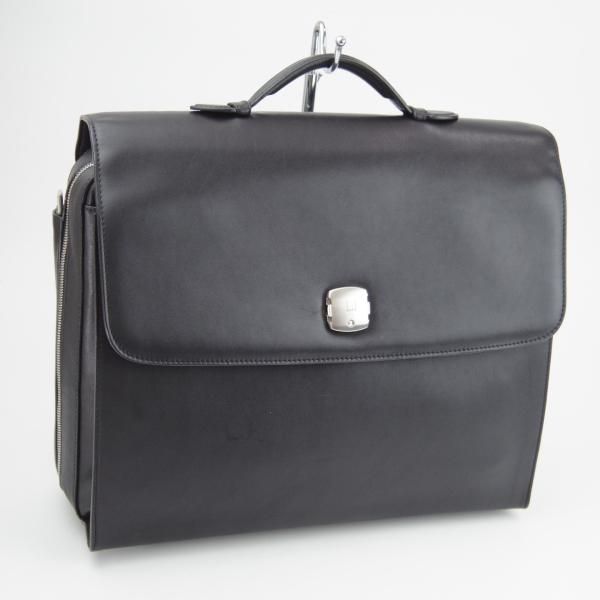 極上★(伊製)ダンヒル/dunhill【ノートPC収納可★オーバーナイトバッグ/大型ブリーフケース】レザー/メンズ/ビジネス/バッグ/黒/鞄★N5714