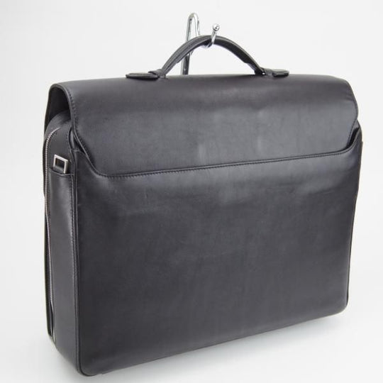 極上★(伊製)ダンヒル/dunhill【ノートPC収納可★オーバーナイトバッグ/大型ブリーフケース】レザー/メンズ/ビジネス/バッグ/黒/鞄★N5714