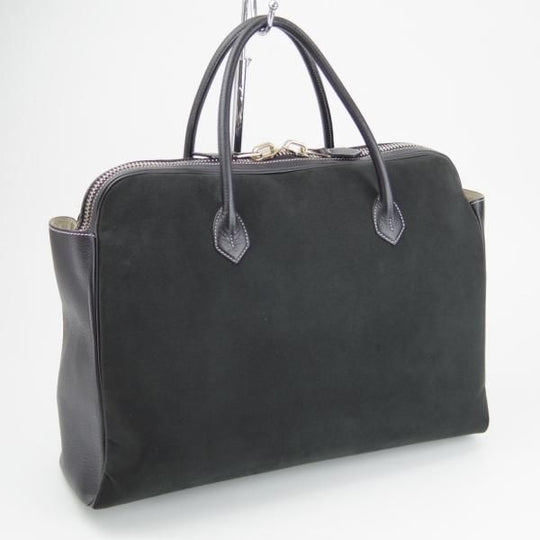 極美品★シセイ/cisei【コンビ仕様★レザー×スエード/トゥモローランド別注】ブリーフケース/メンズ/ビジネス/バッグ/黒/鞄/チセイ★N5715