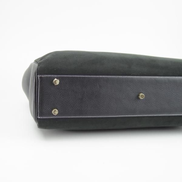 極美品★シセイ/cisei【コンビ仕様★レザー×スエード/トゥモローランド別注】ブリーフケース/メンズ/ビジネス/バッグ/黒/鞄/チセイ★N5715