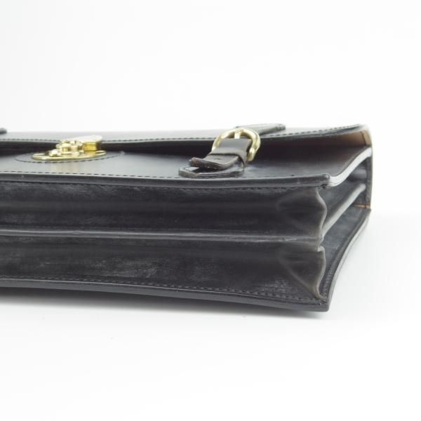 ほぼ未使用★(英)W&H GIDDEN【現行価格30万円程度★ブライドルレザー仕様/ブリーフケース】メンズ/ビジネス/バッグ/黒/革/鞄/WHギデン★N5716