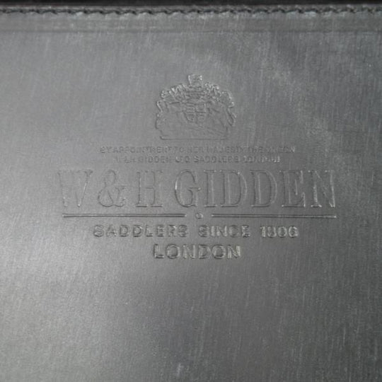 ほぼ未使用★(英)W&H GIDDEN【現行価格30万円程度★ブライドルレザー仕様/ブリーフケース】メンズ/ビジネス/バッグ/黒/革/鞄/WHギデン★N5716