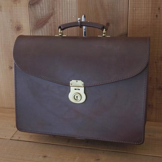 極美品★(英)パップワース/PAPWORTH【現行定価30万円程度★ブライドルレザー仕様/ブリーフケース】濃茶/ビジネス/バッグ/鞄★N5718