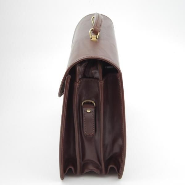 極美品★(英)パップワース/PAPWORTH【現行定価30万円程度★ブライドルレザー仕様/ブリーフケース】濃茶/ビジネス/バッグ/鞄★N5718