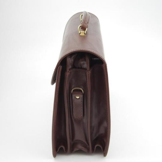 極美品★(英)パップワース/PAPWORTH【現行定価30万円程度★ブライドルレザー仕様/ブリーフケース】濃茶/ビジネス/バッグ/鞄★N5718