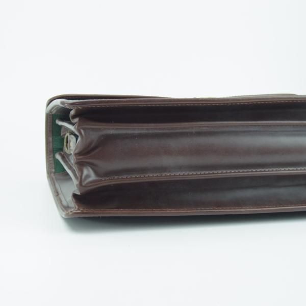 極美品★(英)パップワース/PAPWORTH【現行定価30万円程度★ブライドルレザー仕様/ブリーフケース】濃茶/ビジネス/バッグ/鞄★N5718