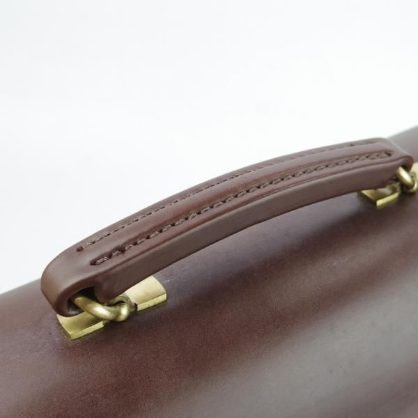 極美品★(英)パップワース/PAPWORTH【現行定価30万円程度★ブライドルレザー仕様/ブリーフケース】濃茶/ビジネス/バッグ/鞄★N5718