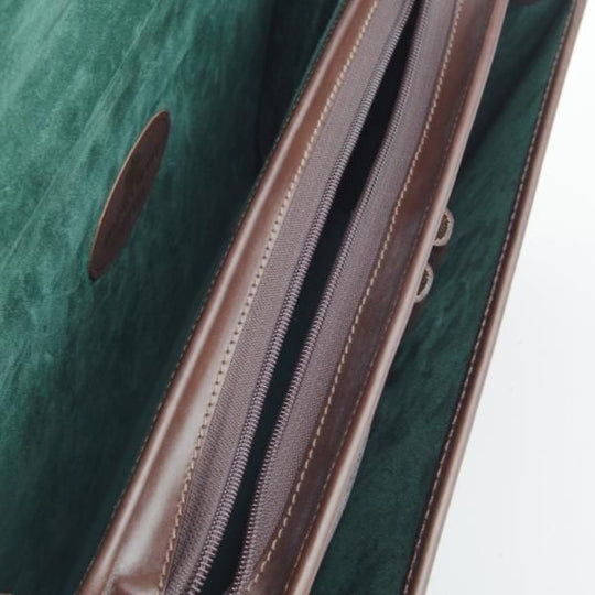 極美品★(英)パップワース/PAPWORTH【現行定価30万円程度★ブライドルレザー仕様/ブリーフケース】濃茶/ビジネス/バッグ/鞄★N5718