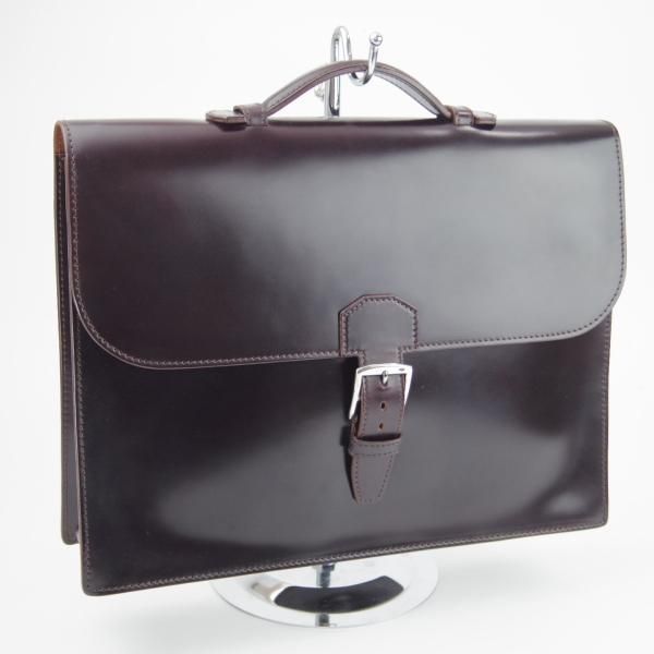 極美品★K.T.ルイストン/K.T.LEWISTON【貴重★コードバン仕様/ブリーフケース】メンズ/ビジネス/バッグ/赤茶/革/鞄/ラコタハウス★N5719