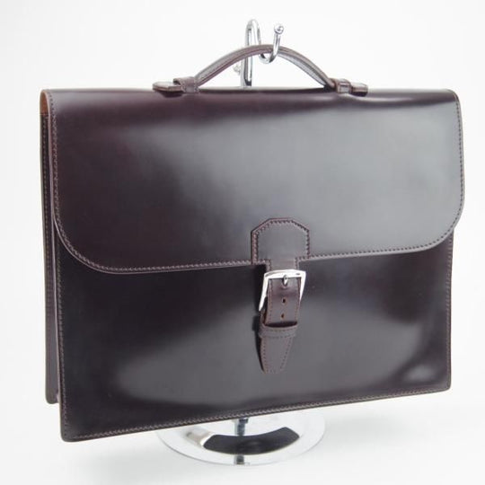 極美品★K.T.ルイストン/K.T.LEWISTON【貴重★コードバン仕様/ブリーフケース】メンズ/ビジネス/バッグ/赤茶/革/鞄/ラコタハウス★N5719