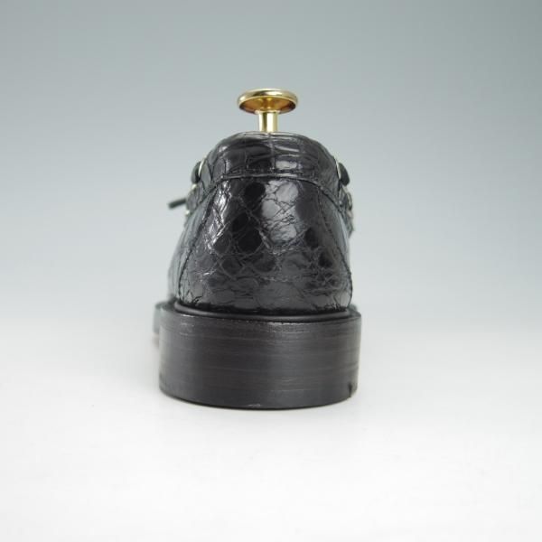 新品★(米)ユケテン 7.5C【定価2,500ドル(27万円程度)★クロコダイル/Genuine Crocodile】モカシン/1416/黒/メンズ/YUKETEN★g753