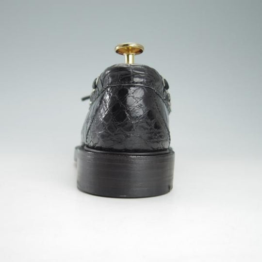 新品★(米)ユケテン 7.5C【定価2,500ドル(27万円程度)★クロコダイル/Genuine Crocodile】モカシン/1416/黒/メンズ/YUKETEN★g753