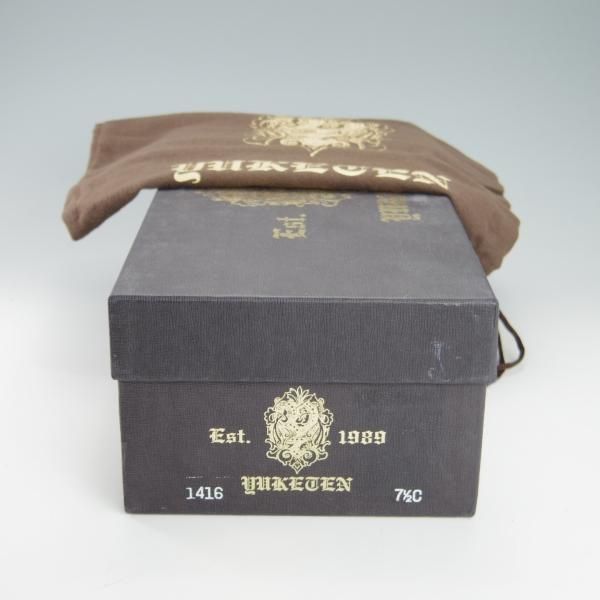 新品★(米)ユケテン 7.5C【定価2,500ドル(27万円程度)★クロコダイル/Genuine Crocodile】モカシン/1416/黒/メンズ/YUKETEN★g753