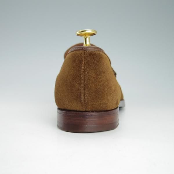 極上★クロケット&ジョーンズ 7.5E【定価￥74,800-★RICHMOND/314ラスト】コインローファー/スエード/茶/メンズ/Crockett&Jones★g756