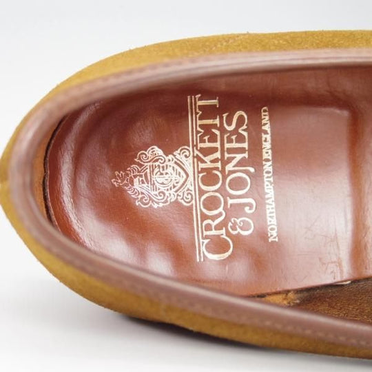 極上★クロケット&ジョーンズ 7.5E【定価￥74,800-★RICHMOND/314ラスト】コインローファー/スエード/茶/メンズ/Crockett&Jones★g756