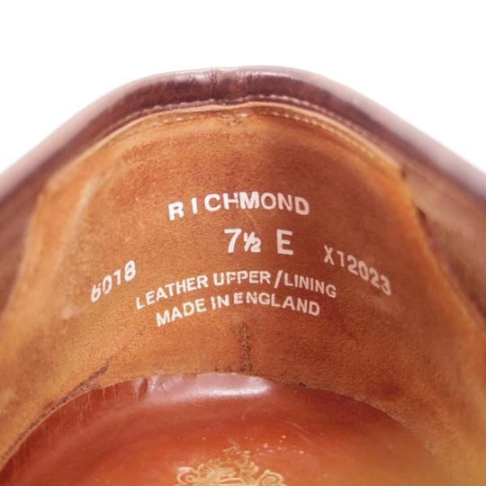 極上★クロケット&ジョーンズ 7.5E【定価￥74,800-★RICHMOND/314ラスト】コインローファー/スエード/茶/メンズ/Crockett&Jones★g756