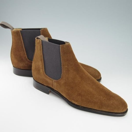 未使用★(英)アルフレッド・サージェント 8.5EX【★サイドゴアブーツ/N.Y.R別注】99ラスト/スエード/茶/メンズ/Alfred Sargent★g757