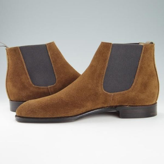 未使用★(英)アルフレッド・サージェント 8.5EX【★サイドゴアブーツ/N.Y.R別注】99ラスト/スエード/茶/メンズ/Alfred Sargent★g757