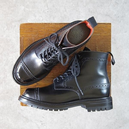 極美品★トリッカーズ(レディース) SIZE 4【貴重★コムデギャルソン別注/ジュンヤワタナベ】M7527/カントリーブーツ/黒/Tricker's★g758
