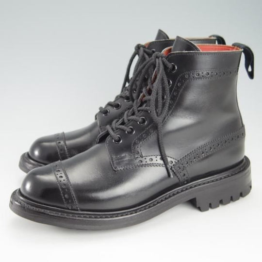 極美品★トリッカーズ(レディース) SIZE 4【貴重★コムデギャルソン別注/ジュンヤワタナベ】M7527/カントリーブーツ/黒/Tricker's★g758