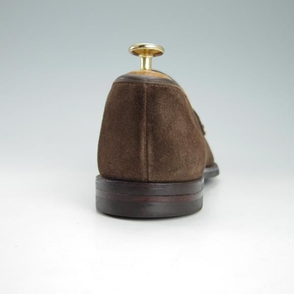 極上★クロケット&ジョーンズ 7E【★コインローファー/CITYソール】スエード/茶/メンズ/Crockett&Jones★g759