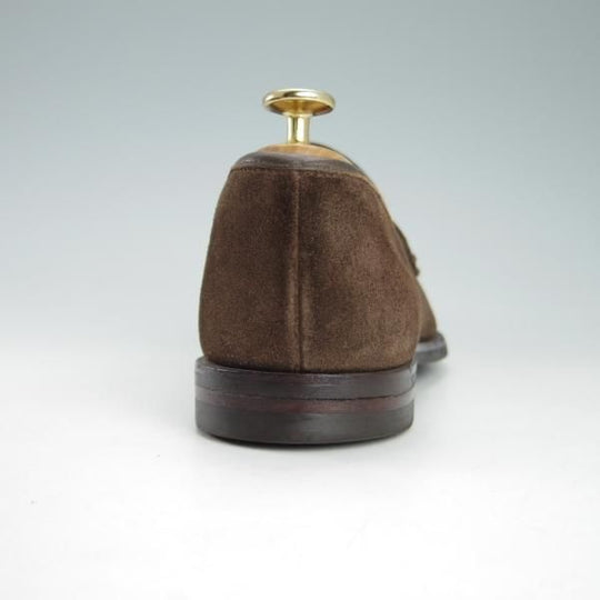 極上★クロケット&ジョーンズ 7E【★コインローファー/CITYソール】スエード/茶/メンズ/Crockett&Jones★g759