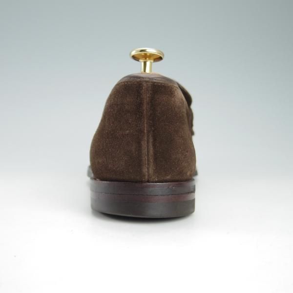 極上★クロケット&ジョーンズ 7E【★コインローファー/CITYソール】スエード/茶/メンズ/Crockett&Jones★g759