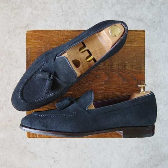 極上★(スペイン製)CARMINA/カルミナ SIZE 8【モデル定価￥72,600-★MEERMIN別注/80289】UETAMラスト/タッセルローファー/スエード★g760