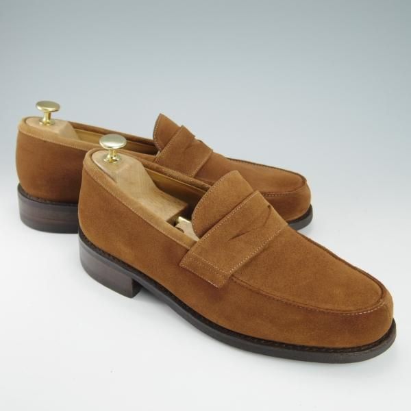 ★パラブーツ SIZE 7.5【モデル定価￥77,000-★DAX/ダックス】ギャラクシーソール/コインローファー/スエード/茶/Paraboot★g761