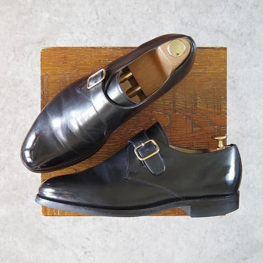 ★ロイドフットウェア 7E【ダイナイトソール仕様★(英)BARKER製/バーカー】Vシリーズ/モンクストラップ/黒/Lloyd Footwear★g764