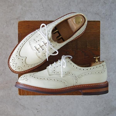 美品★トリッカーズ SIZE 6.5【モデル定価￥84,700-★ダイナイトソール/BOURTON/バートン】M5633/カントリーシューズ/白/Tricker's★g765