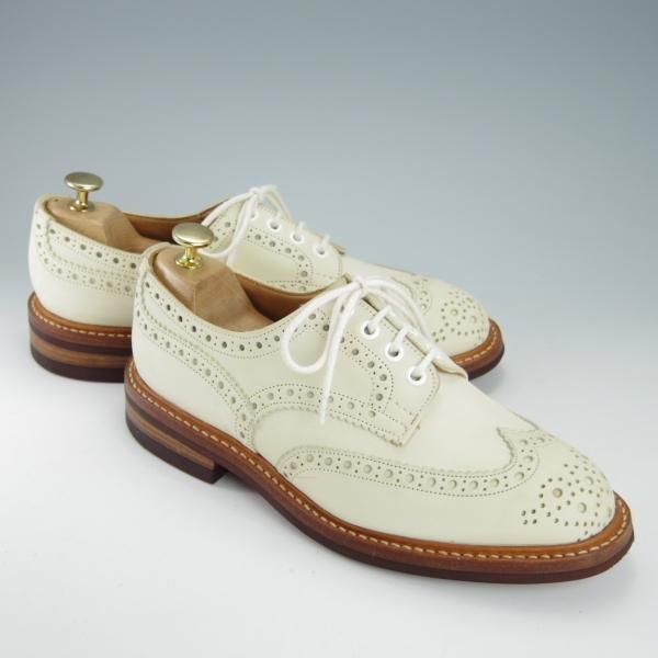 美品★トリッカーズ SIZE 6.5【モデル定価￥84,700-★ダイナイトソール/BOURTON/バートン】M5633/カントリーシューズ/白/Tricker's★g765