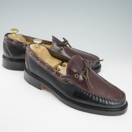 未使用★(米)YUKETEN/ユケテン 9C【定価￥118,800-★コードバン仕様/(米)ホーウィン社】705SP/モカシン/ローファー/黒×赤茶★g768