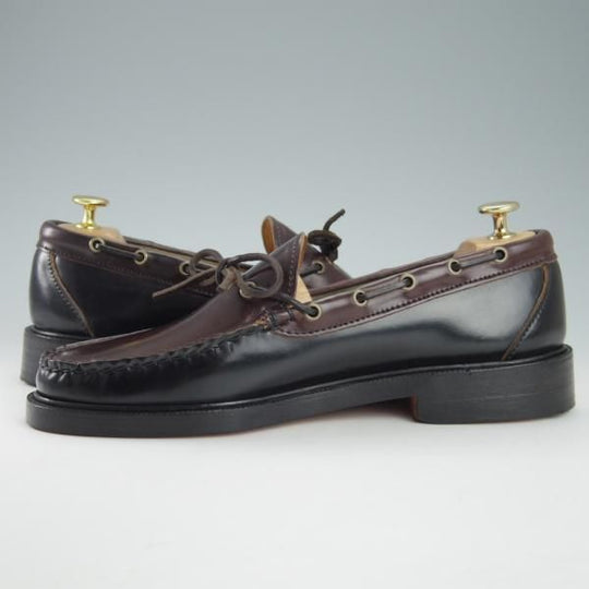 未使用★(米)YUKETEN/ユケテン 9C【定価￥118,800-★コードバン仕様/(米)ホーウィン社】705SP/モカシン/ローファー/黒×赤茶★g768