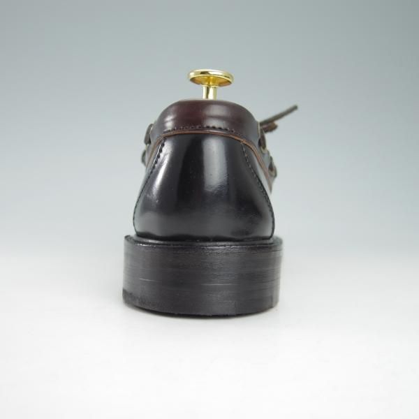 未使用★(米)YUKETEN/ユケテン 9C【定価￥118,800-★コードバン仕様/(米)ホーウィン社】705SP/モカシン/ローファー/黒×赤茶★g768