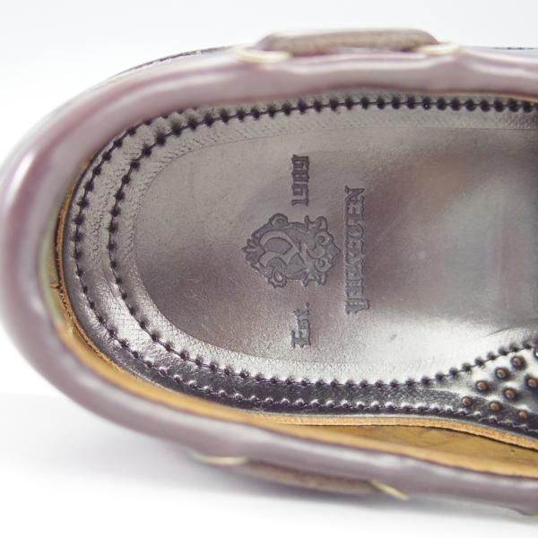 未使用★(米)YUKETEN/ユケテン 9C【定価￥118,800-★コードバン仕様/(米)ホーウィン社】705SP/モカシン/ローファー/黒×赤茶★g768