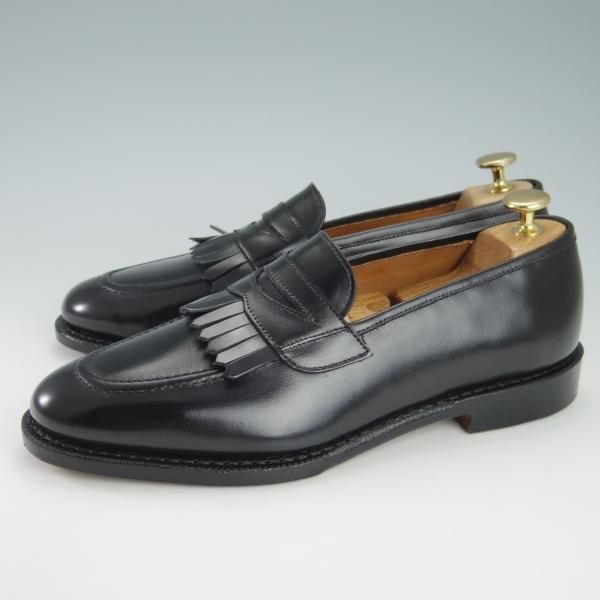 未使用★(米)アレンエドモンズ 7.5D【★(米)ラルフローレン別注/POLO Ralph Lauren】コインローファー/カーフ/黒/ALLEN EDMONDS★g769