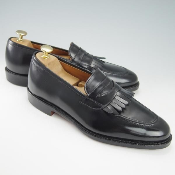 未使用★(米)アレンエドモンズ 7.5D【★(米)ラルフローレン別注/POLO Ralph Lauren】コインローファー/カーフ/黒/ALLEN EDMONDS★g769