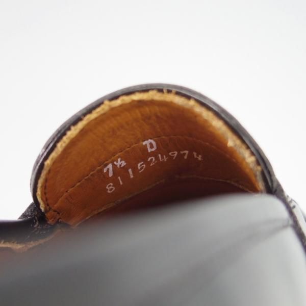 未使用★(米)アレンエドモンズ 7.5D【★(米)ラルフローレン別注/POLO Ralph Lauren】コインローファー/カーフ/黒/ALLEN EDMONDS★g769