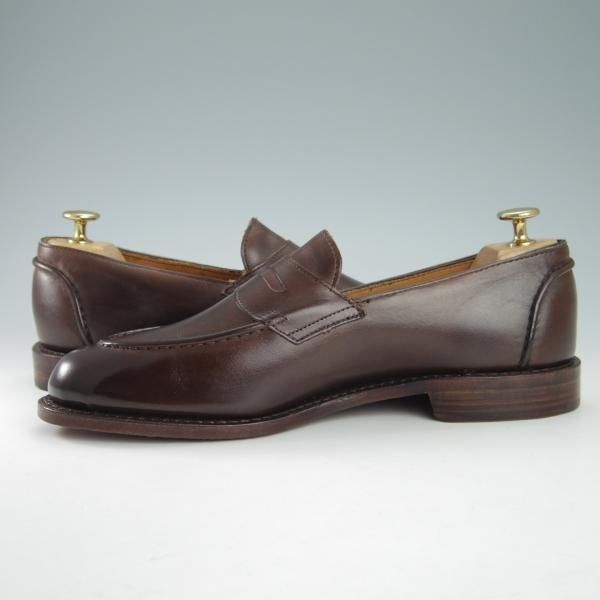 未使用★(米)アレンエドモンズ 7.5D【★(米)ラルフローレン別注/POLO Ralph Lauren】コインローファー/カーフ/濃茶/ALLEN EDMONDS★g770