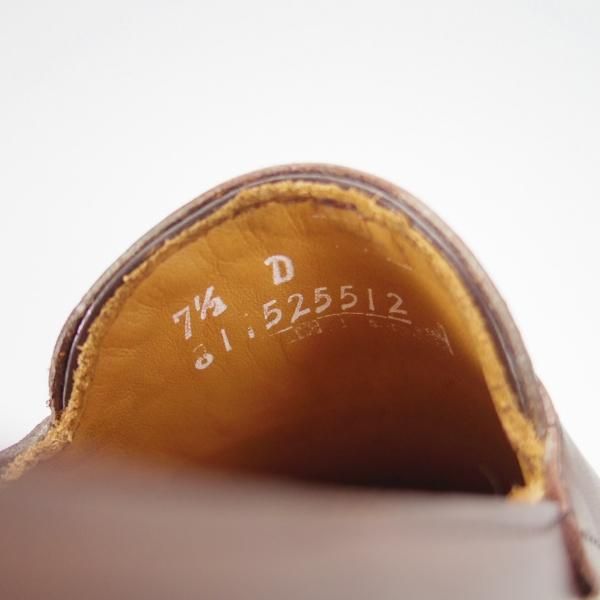 未使用★(米)アレンエドモンズ 7.5D【★(米)ラルフローレン別注/POLO Ralph Lauren】コインローファー/カーフ/濃茶/ALLEN EDMONDS★g770