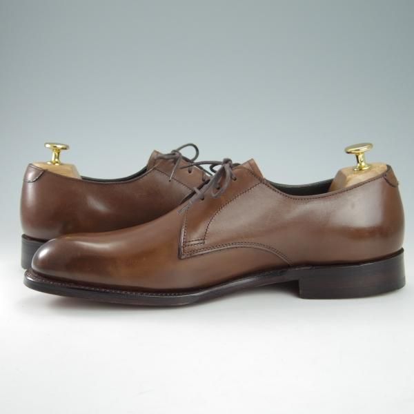 未使用★(英)グレンソン 8F【定価￥93,500-★G-ONEライン/G1】37705/プレーントゥ/Vフロント/カーフ/茶/メンズ/GRENSON★g771