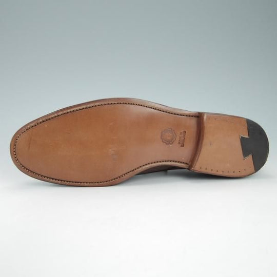 未使用★(英)グレンソン 8F【定価￥93,500-★G-ONEライン/G1】37705/プレーントゥ/Vフロント/カーフ/茶/メンズ/GRENSON★g771