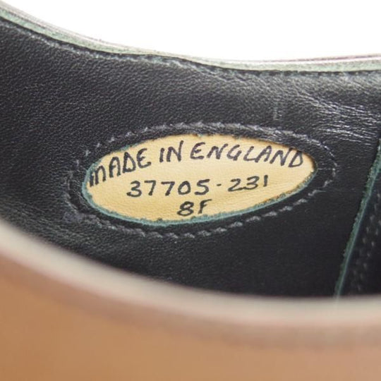 未使用★(英)グレンソン 8F【定価￥93,500-★G-ONEライン/G1】37705/プレーントゥ/Vフロント/カーフ/茶/メンズ/GRENSON★g771