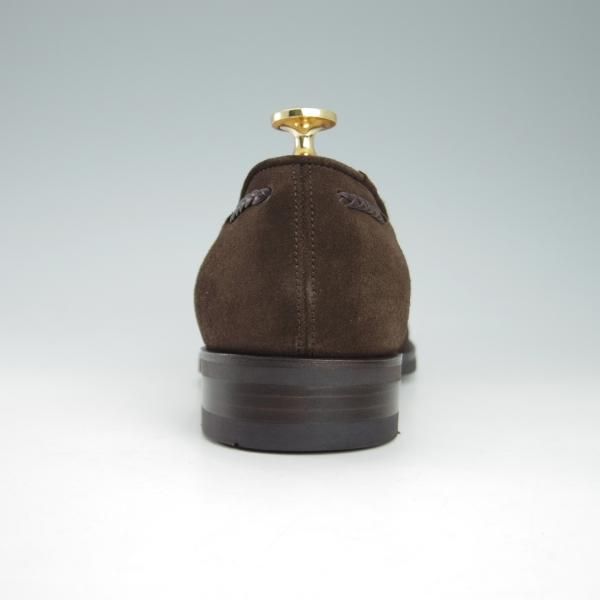 新品★三陽山長 SIZE 7【定価￥75,900-★鹿一郎/R2013ラスト】タッセルローファー/スエード/濃茶/メンズ/SanyoYamacho★g772