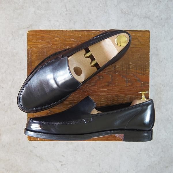 極美品★クロケット&ジョーンズ 6E【定価￥86,900-★ビームスF別注/GAVIN】235ラスト/ローファー/カーフ/黒/BEAMS/Crockett&Jones★g775