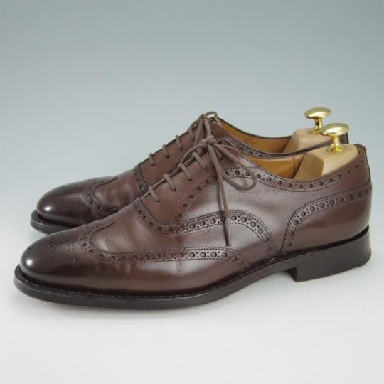★チャーチ 55F/UK5.5【チェットウィンド同系モデル★SANDRINGHAM/173ラスト】フルブローグ/カーフ/濃茶/メンズ/Church's★g777