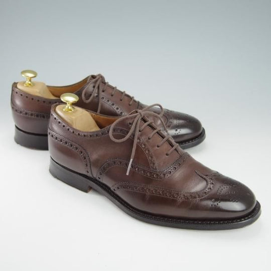 ★チャーチ 55F/UK5.5【チェットウィンド同系モデル★SANDRINGHAM/173ラスト】フルブローグ/カーフ/濃茶/メンズ/Church's★g777
